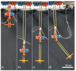 Time sequence of tape manipulator growing and bending.